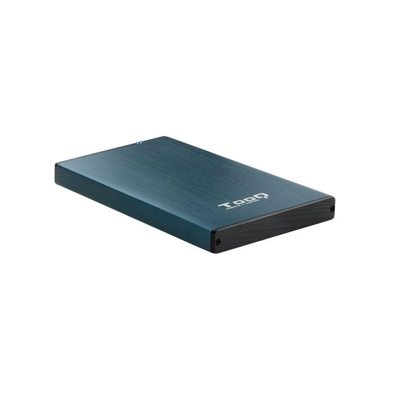 Caja externa aluminio 2.5 USB 3.1 Sata Tooq Azul Pacífico 9.5mm TQE-2527PB