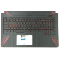 Top case + Teclado compatible para portátil ASUS FX504GD Negro