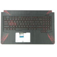 Top case + Teclado compatible para portátil ASUS FX504GD Negro