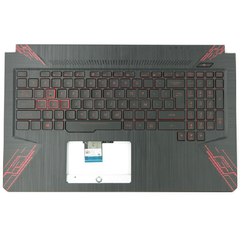 Top case + Teclado compatible para portátil ASUS FX504GD Negro