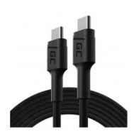 Cable type C a type C M/M 2m. Greencell 60W Negro KABGC29