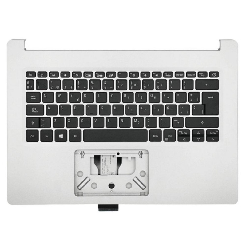 Top case + Teclado compatible para portátil ACER A314-22 Blanco