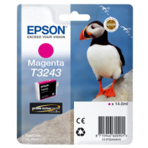 Tinta original epson t3243 magenta c13t32434010 14ml