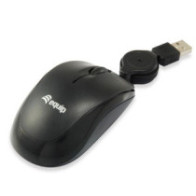 Raton Equip Life Retractil / Optico / 1000 Dpi / Ambidiestro / Usb / Negro / 245103