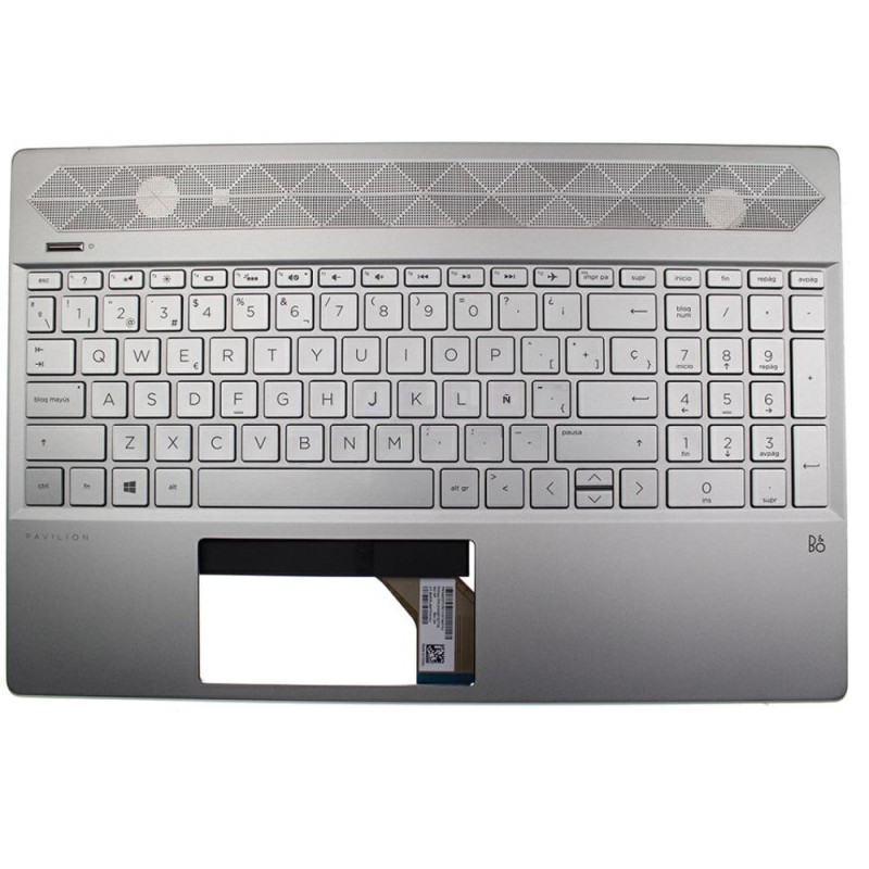 Top case + Teclado compatible para portátil HP 15-CS / 15-CW Plata