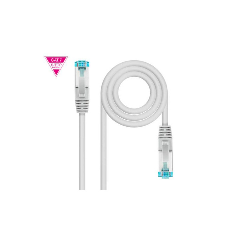 Cable red latiguillo RJ45 Cat.7 SFTP / LSZH / 7 metros / 10 Gbit/s / Gris / Nanocable 10.20.1707