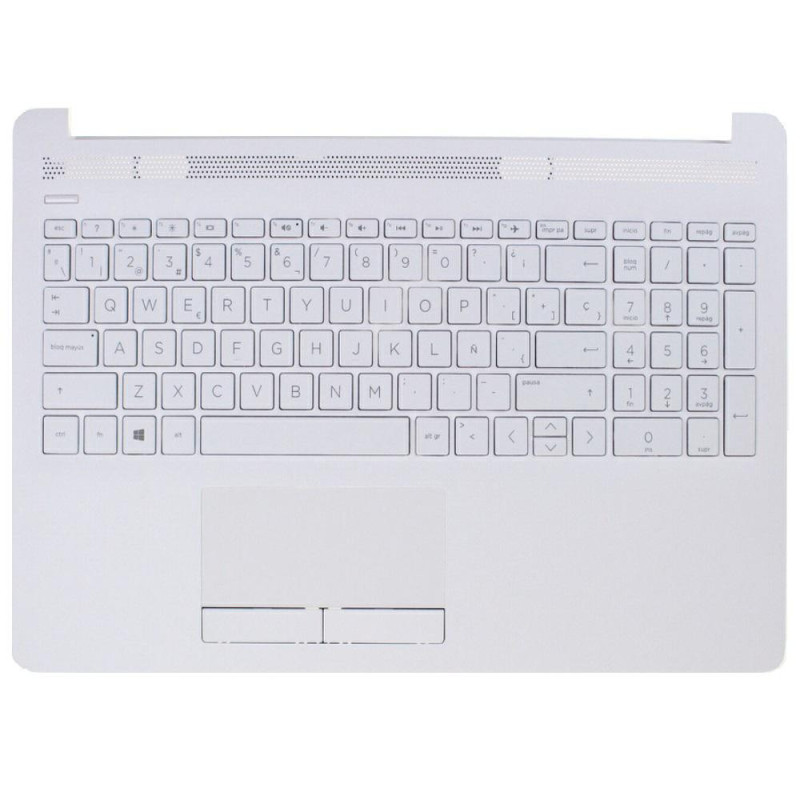 Top case + Teclado compatible para portátil HP 15-DA / 15-DB Blanco