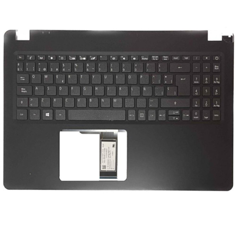 Top case + Teclado compatible para portátil ACER A315-42 Negro