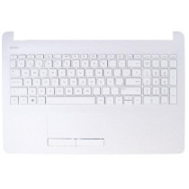 Top case + Teclado compatible para portátil HP 15-BS / 15-BW Blanco brillo