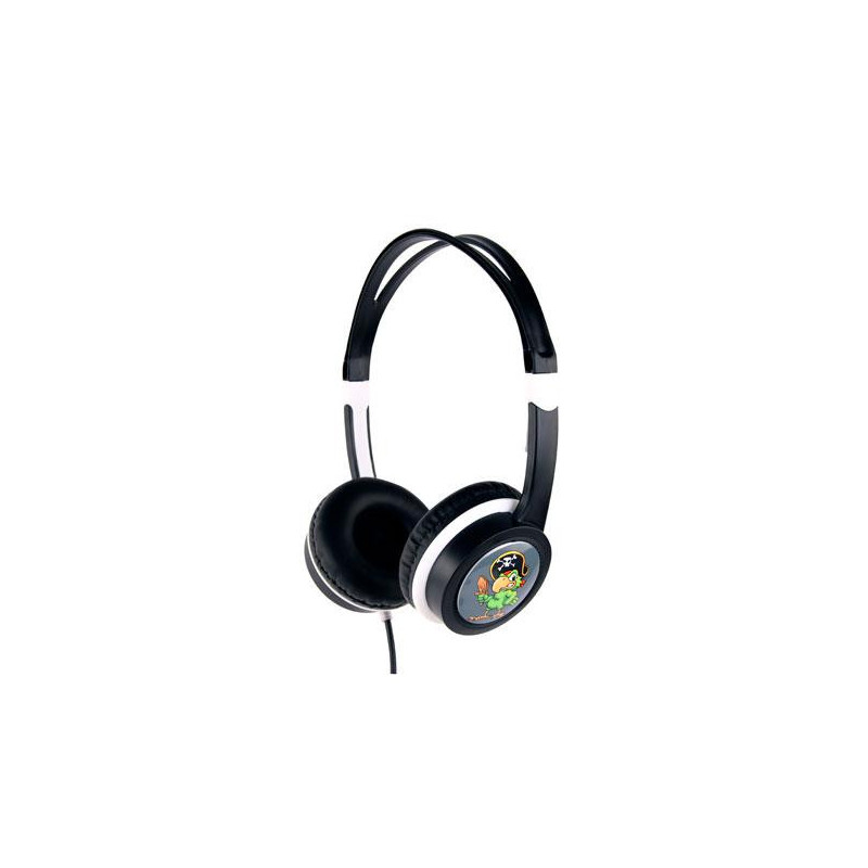 Auriculares para niños Gembird con limitador de volumen / Negro / MHP-JR-BK