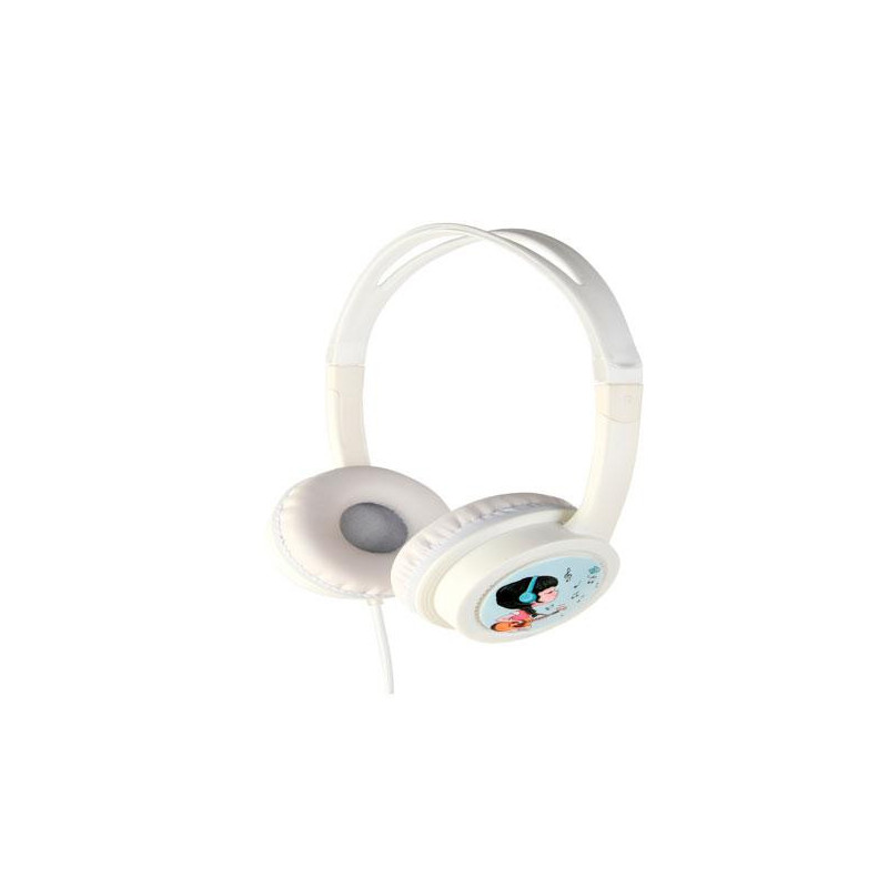 Auriculares para niños Gembird con limitador de volumen / Blanco / MHP-JR-W