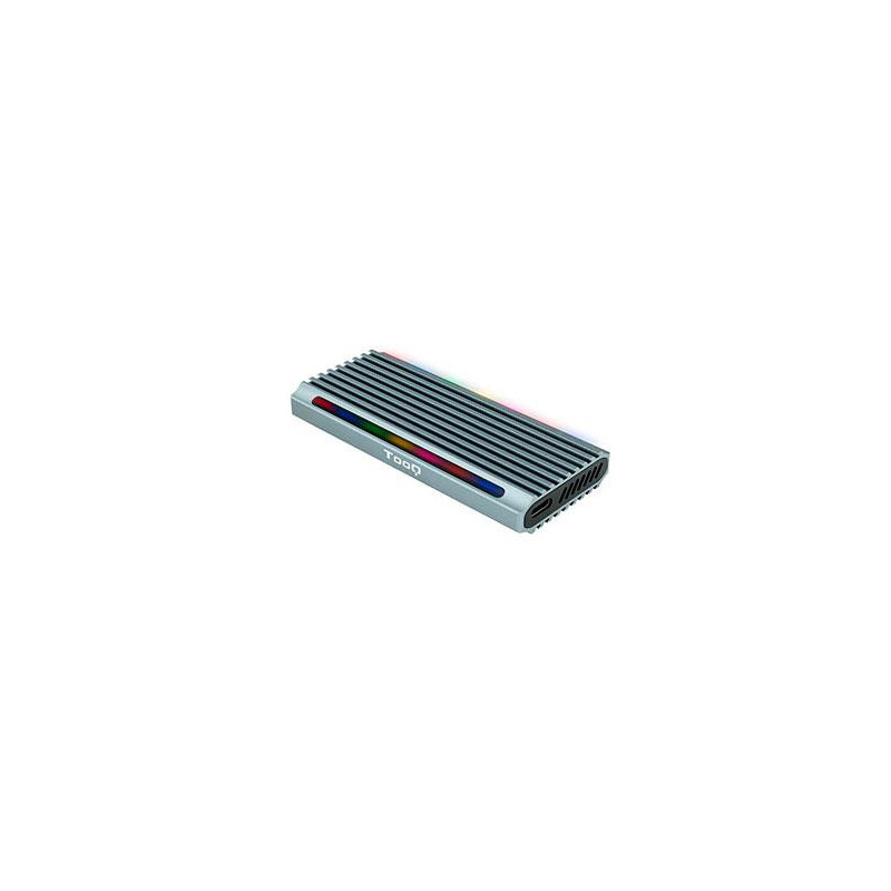 Caja externa SSd M.2 Ngff / NVMe Type-C Usb 3.1 Gen2 / Tooq / RGB / Shinobi / Gris / Tqe-2221G