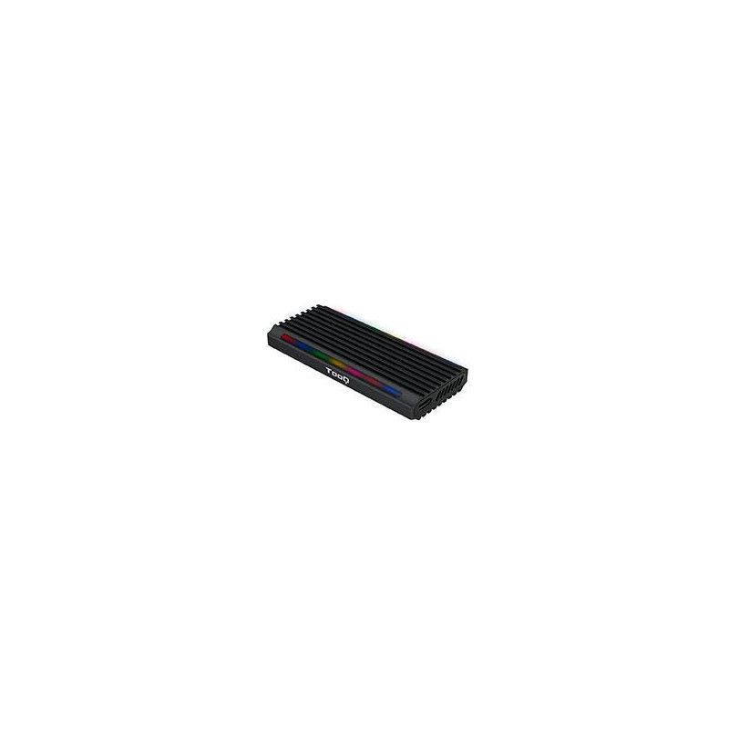 Caja externa SSd M.2 Ngff / NVMe Type-C USB 3.1 Gen2 / Tooq / RGB / Shinobi / Negro / Tqe-2222b