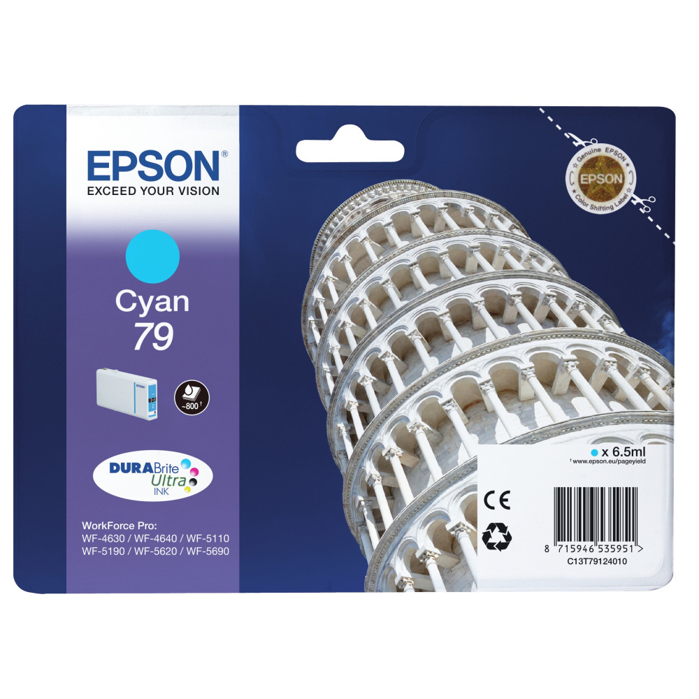 Tinta original epson t7912 cian c13t79124010 6.5ml