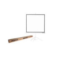 Pantalla mural Ocasion con Tripode Approx (100\) 180x180 para proyector / Tela blanco mate - Trasera negra opaca"