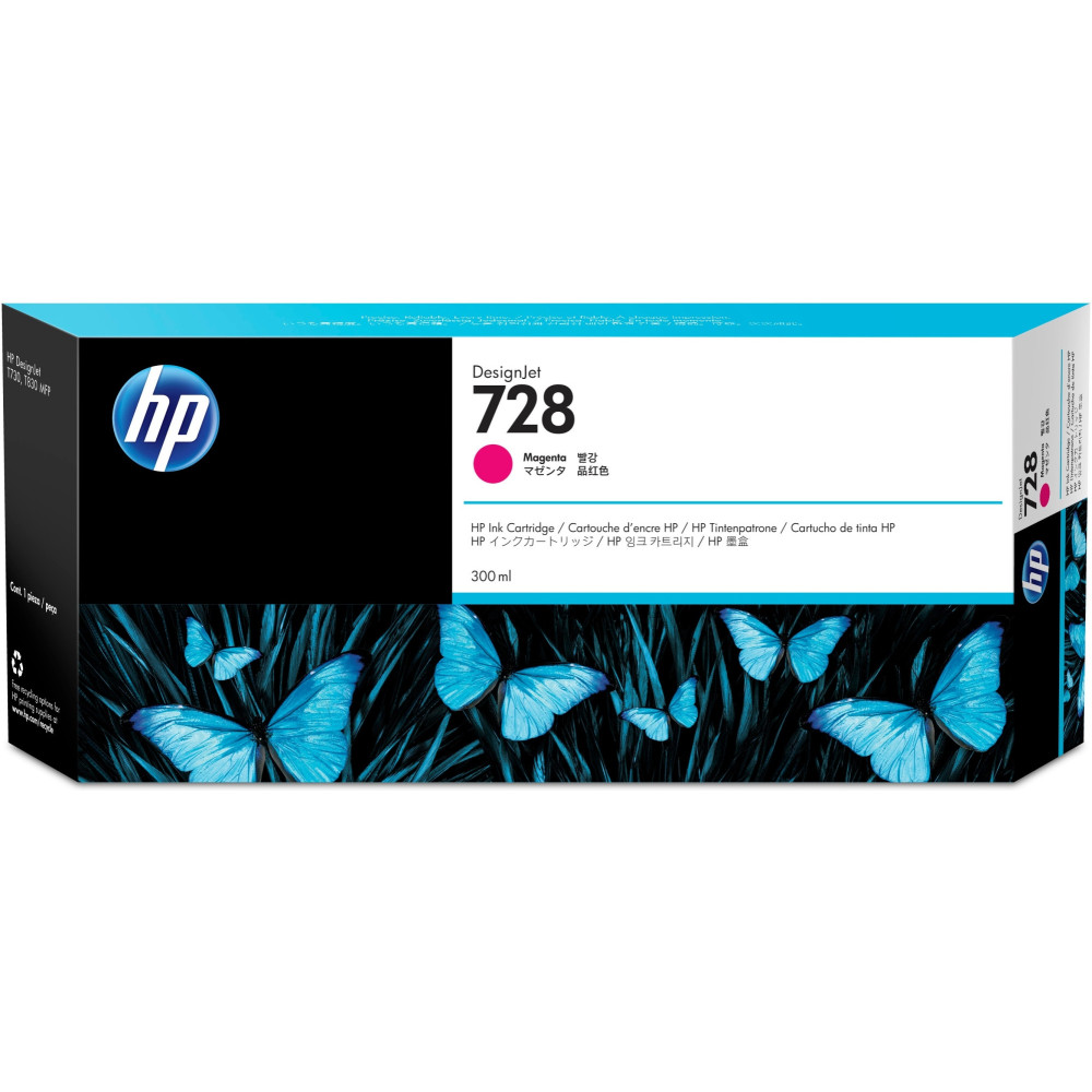 Tinta original hp n728 magenta f9k16a 300ml