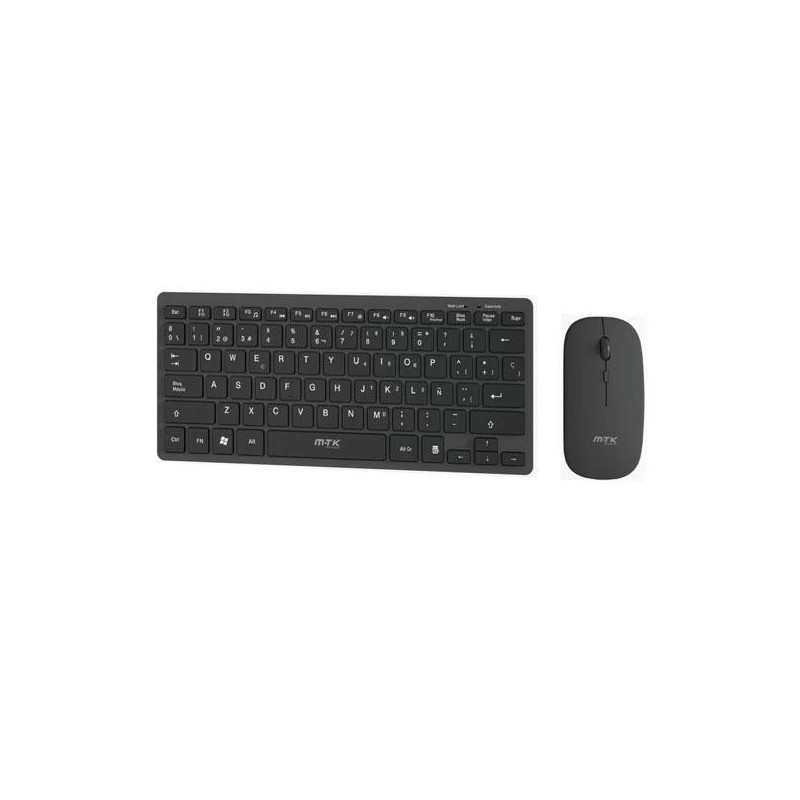 Combo Mini Teclado + Ratón Inalámbrico / Negro / 1600Dpi / 78 Teclas / TG7214 / Mtk