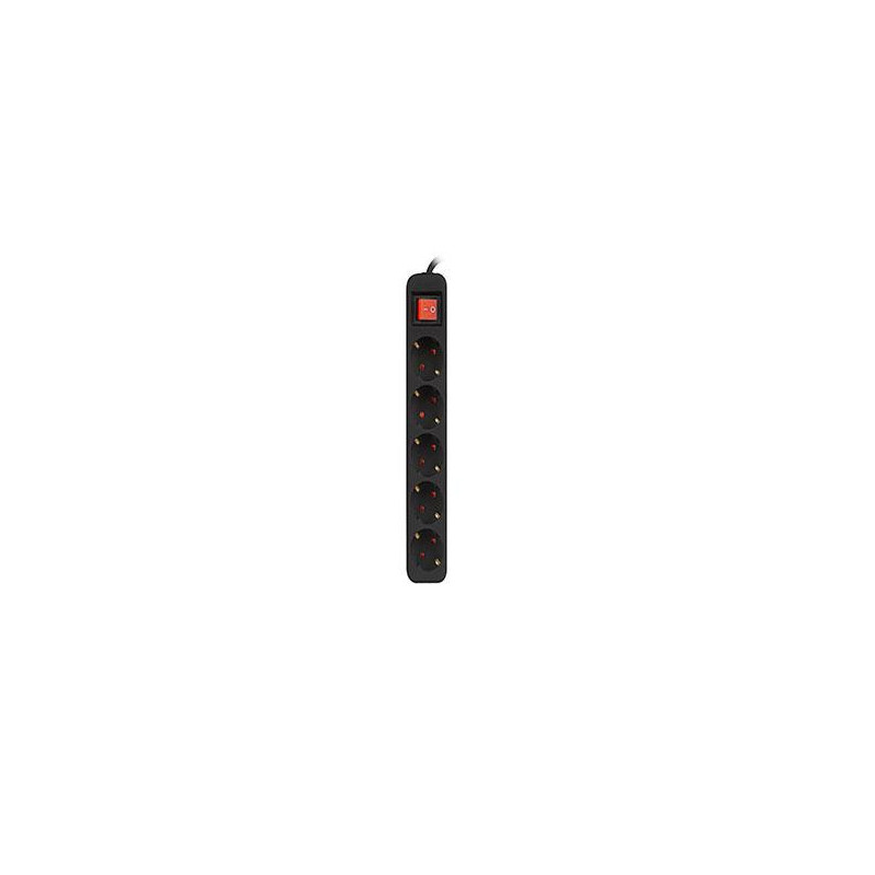 Regleta 5 tomas Lanberg / Proteccion infantil / Cable 1.5m / Negra / ps1-05f-0150-bk