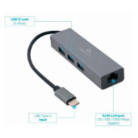 Hub Type-C a 3x USB 3.0 / 1x RJ45 Gigabit / 17 cm / A-CMU3-LAN-01