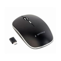 Raton óptico inalambrico Type-C Gembird / 4 Botones / 1600 Dpi / Negro/ Silencioso / MUSW-4BSC-01