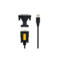 Cable USB a Serie Rs232 M/M+ Adaptador Paralelo Db9 a Db25 H/M / 1.8m / Nanocable 10.03.0002