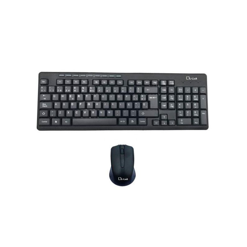 Combo Teclado + Raton Inalambrico L-Link / 1200 Dpi / Negro / LL-KB-555-WCOMBO
