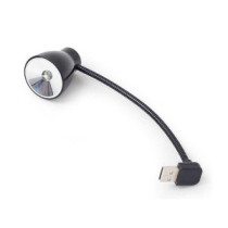 Lampara portatil LED USB flexible Negra / luz blanca / NL-02