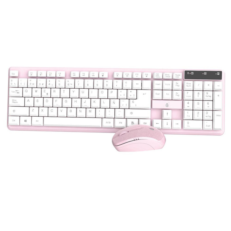 Combo Teclado + Raton Inalambrico NG6029 Rosa One+