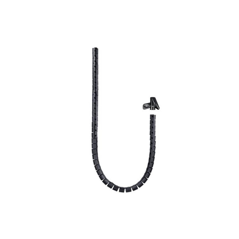 Organizador de cables Flexible en espiral + Pinza 25mm / 2m / Negro /  10.36.0002-bk