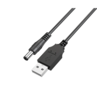 Cable de carga USB con conector jack DC 9V / 2a / 5.5x2.1mm / NB1333 / Negro