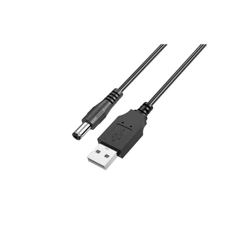 Cable de carga USB con conector jack DC 9V / 2a / 5.5x2.1mm / NB1333 / Negro