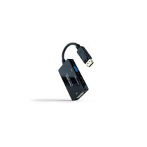 Conversor DisplayPort a HDMI / DVI / VGA / 20cm / Negro / 10.16.3301-ALL
