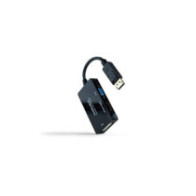 Conversor DisplayPort a HDMI / DVI / VGA / 20cm / Negro / 10.16.3301-ALL