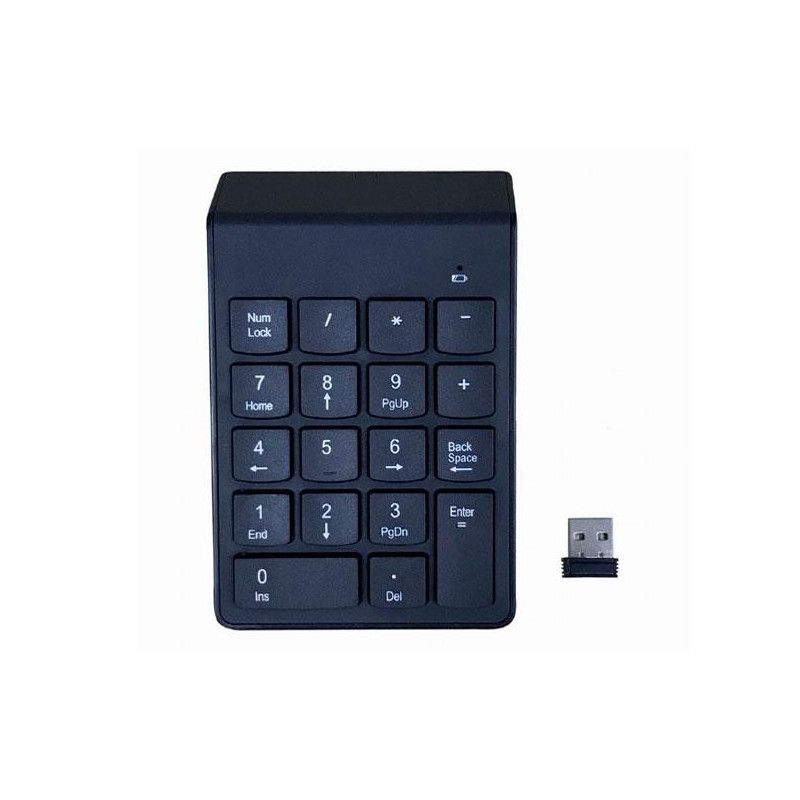 Teclado numerico inalámbrico KPD-W-02 / Negro / Gembird