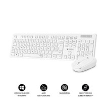 Combo Teclado + Raton Inalambrico Subblim Business / Slim / Silencioso / Blanco/ SUBKBC-CSSW11
