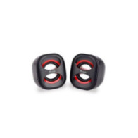 Altavoces 2.0 Equip Life Mini / Usb / Jack 3.5\ / 6w Rms  / Control de volumen / Negro - Rojo / 245331"