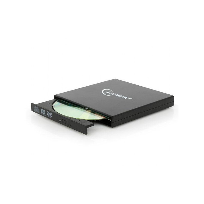 Grabadora Externa CD/DVD Gembird / USB 2.0 / Negra / DVD-USB-04