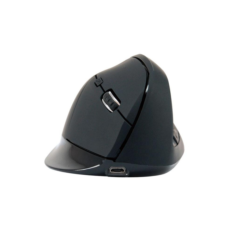 Raton óptico Bluetooth Ergonomico vertical Conceptronic Lorcan03B  / 6 botones / 1600dpi / bateria recargable / Negro