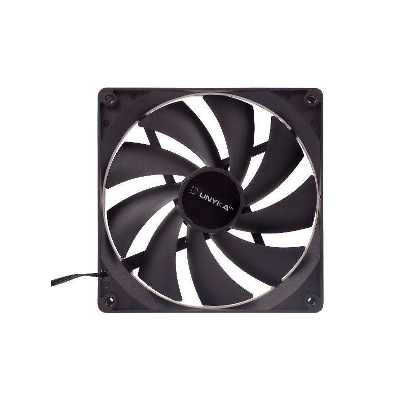 Ventilador interno Unykach140mm (14x14cm) / 9 Aspas / 3 Pines / Negro 51790
