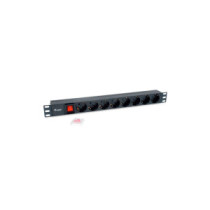 Regleta 8 tomas Equip / Para rack / Con Interruptor / 1.8 m /  Negra / 333283