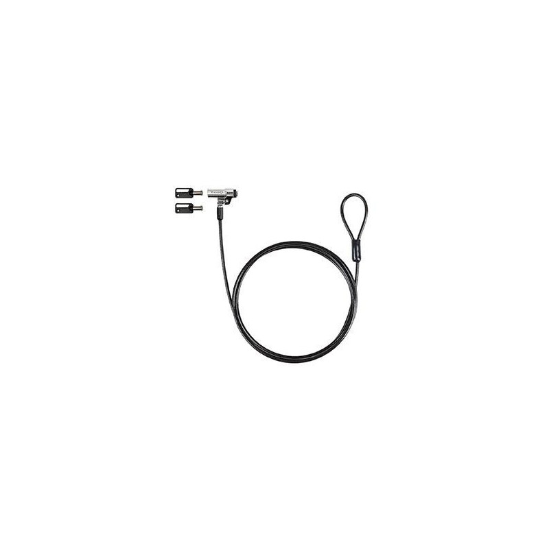 Cable de seguridad Nano para portatil con llave / 1.5 m / Gris Oscuro / Tooq / Bloqueo Llave  TQCLKC0045-G