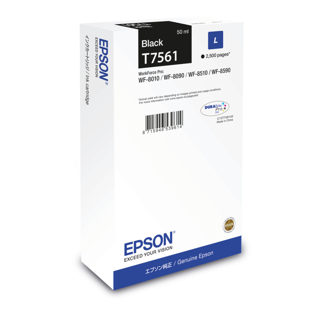 Tinta original epson t7561 negro l c13t756140 50ml