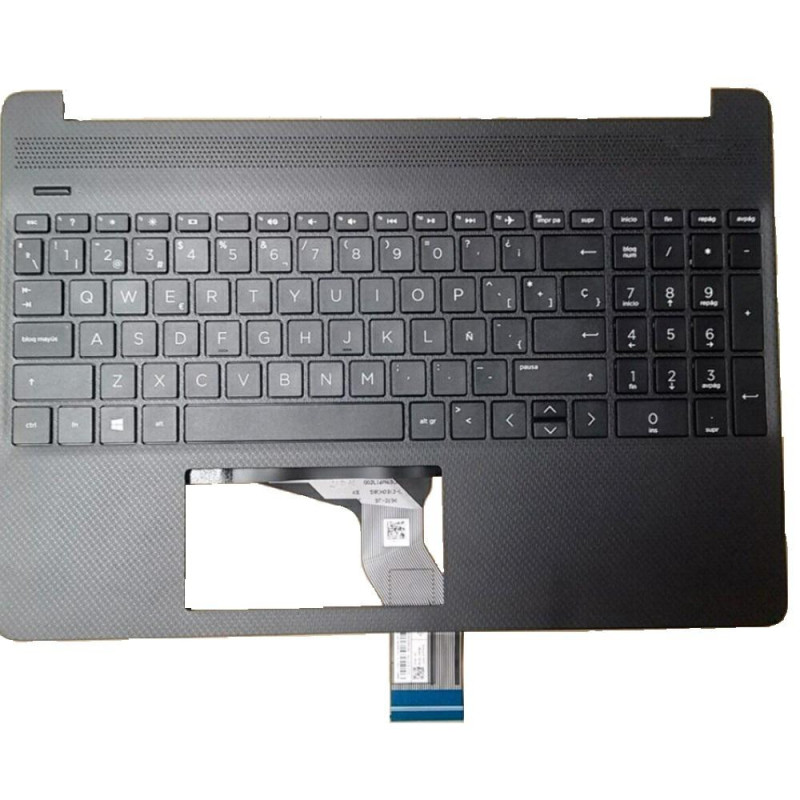 Top case + Teclado compatible para portátil HP 15S-EQ / 15S-FQ Gris ceniza