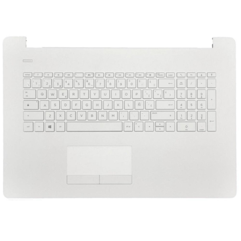 Top case + Teclado compatible para portátil HP 17-BS / 17-BY Blanco Intro horizontal