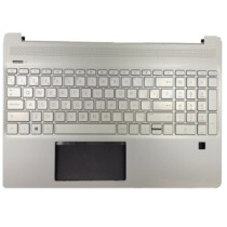 Top case + Teclado compatible para portátil HP 15S-EQ / 15S-FQ Plata V.1