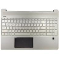 Top case + Teclado compatible para portátil HP 15S-EQ / 15S-FQ Plata V.1
