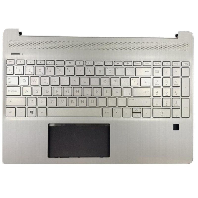 Top case + Teclado compatible para portátil HP 15S-EQ / 15S-FQ Plata V.1