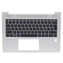 Top case + Teclado compatible para portátil HP 430 G6 Plata retroiluminado