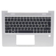 Top case + Teclado compatible para portátil HP 430 G6 Plata retroiluminado