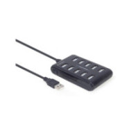 Hub 10 Puertos Usb 2.0 / Gembird / Negro / UHB-U2P10P-01